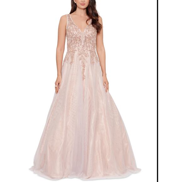 Xscape Beaded Ball Gown | Size 12 - Picture 1 of 6